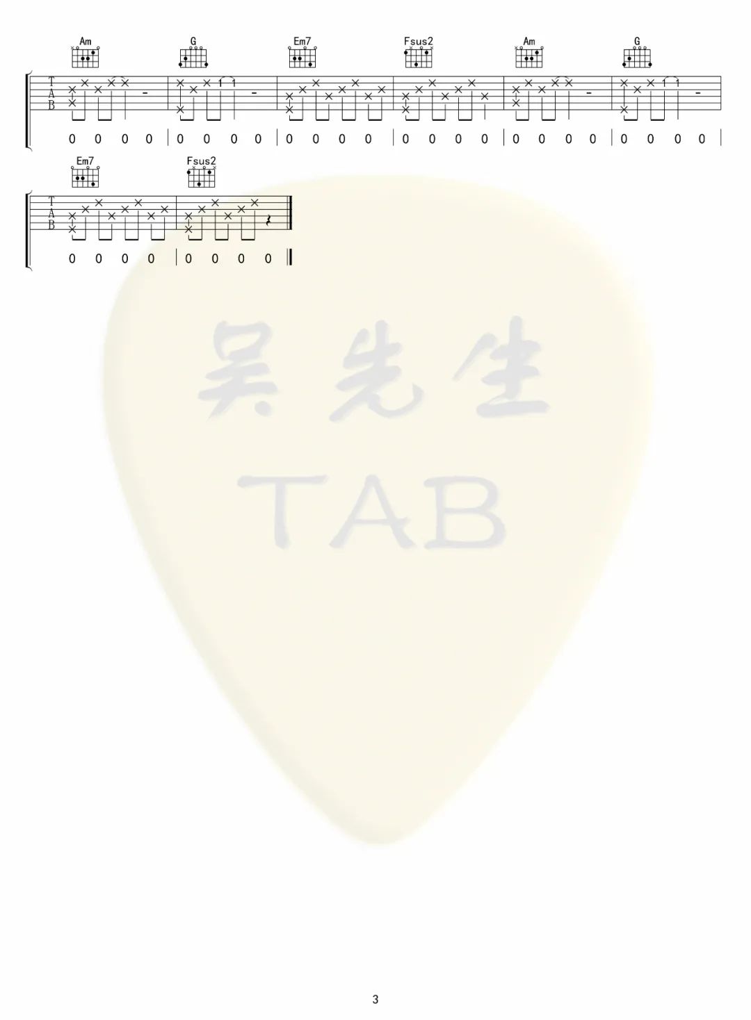 理想后花园《我的身旁是一扇亮了又暗的窗》吉他谱_C调弹唱吉他谱-图3