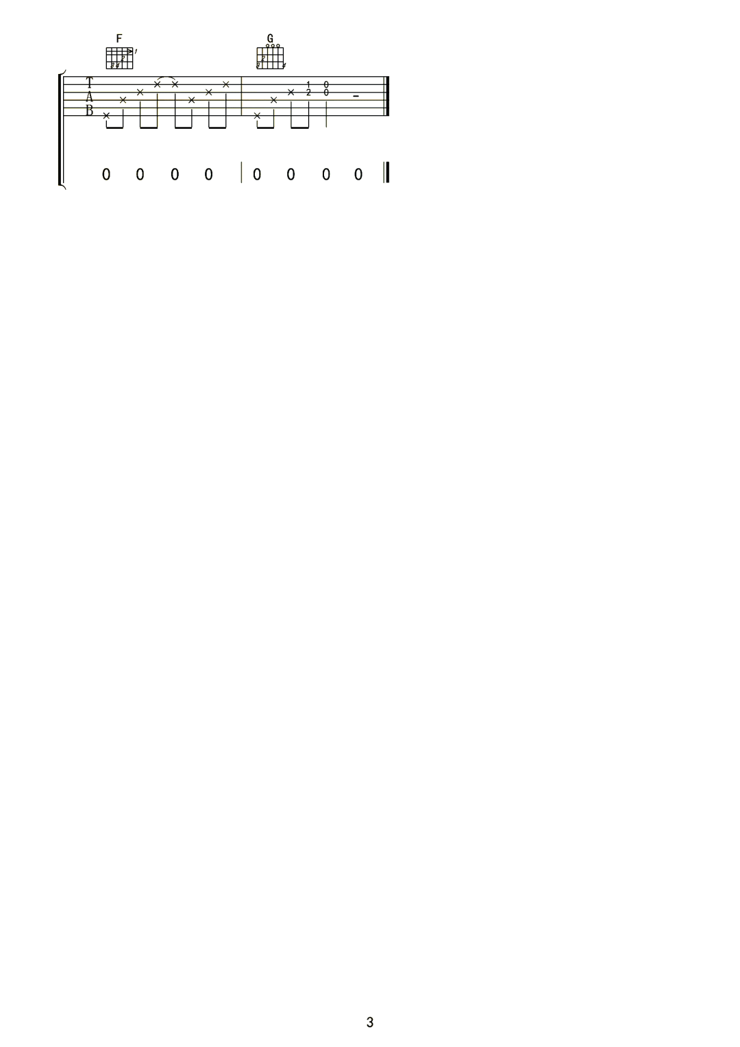 陈奕迅《在这个世界相遇》吉他谱_C调原版-图3