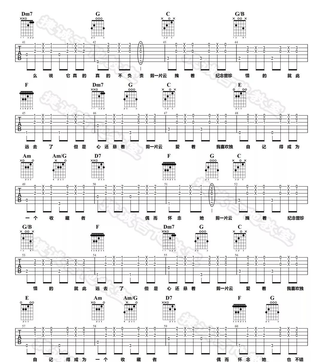 林俊杰《剪云者》吉他谱_C调指法原版弹唱谱-图3