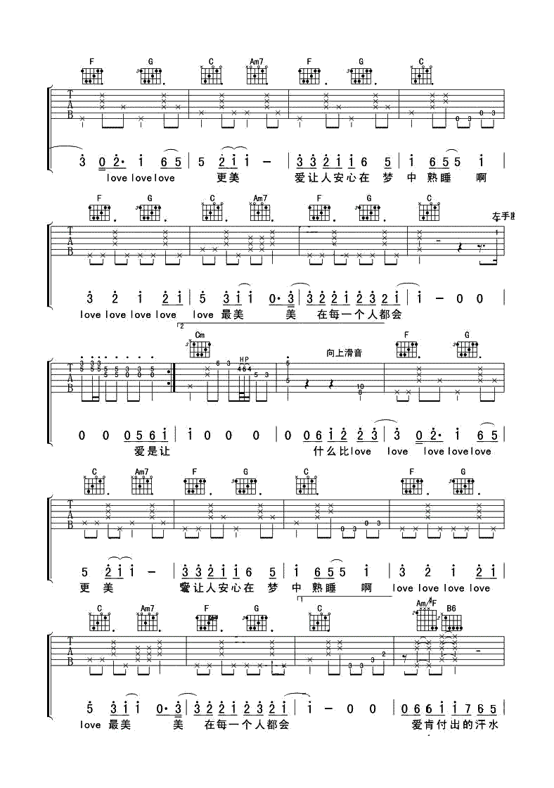 方大同《每个人都会》吉他谱_C调原版弹唱谱-图2