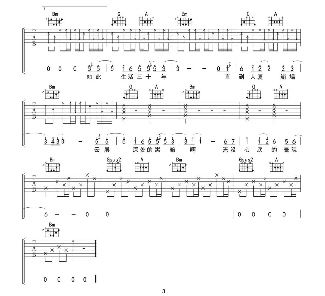 包师语《杀死那个石家庄人》吉他谱_D调女生版-图3
