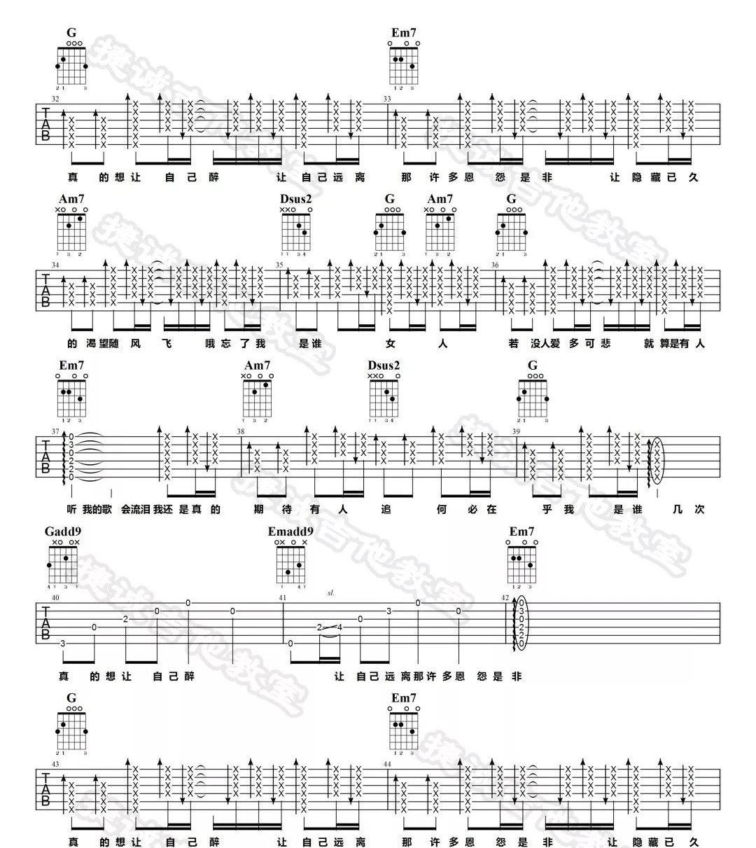 李宗盛《不必在乎我是谁》吉他谱_G调原版弹唱谱-图3