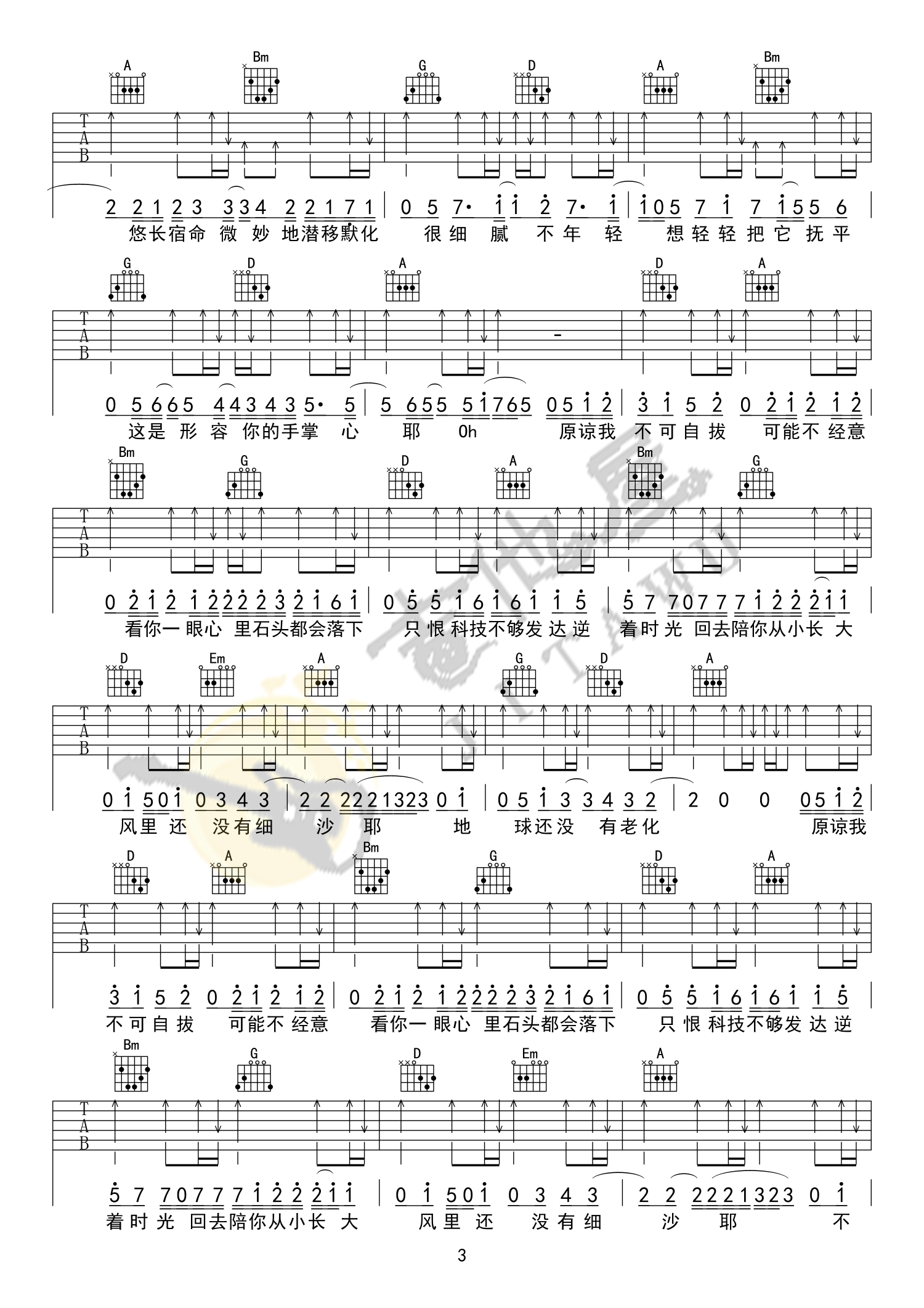 沈以诚《形容》吉他谱_《形容》G调弹唱谱-图3