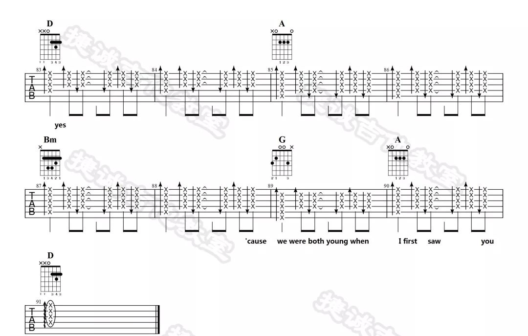 Taylor Swift《Love Story》吉他谱_C调扫弦版弹唱谱-图5
