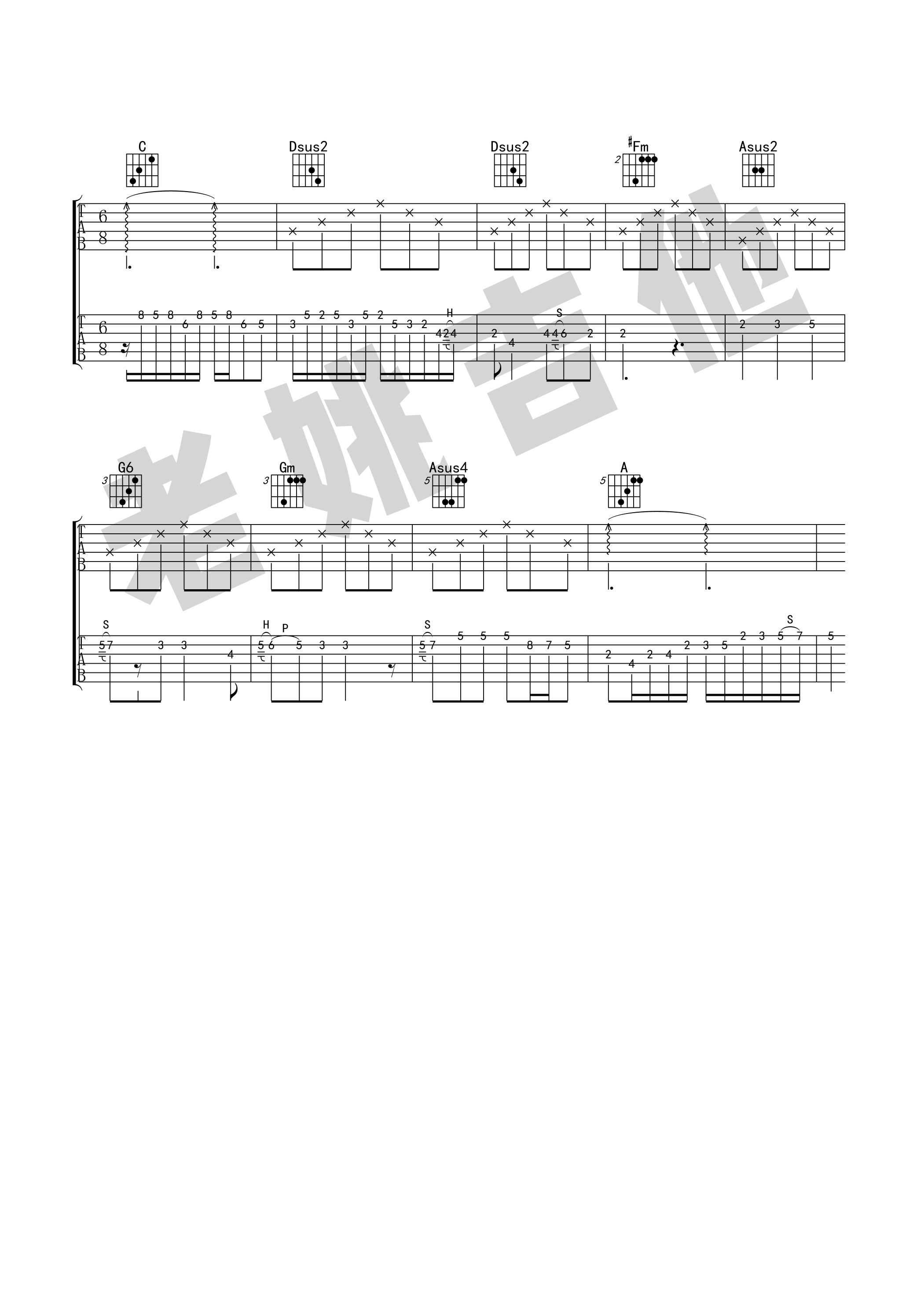 老狼《同桌的你》吉他谱_D调原版吉他谱_吉他弹唱视频教学-图3