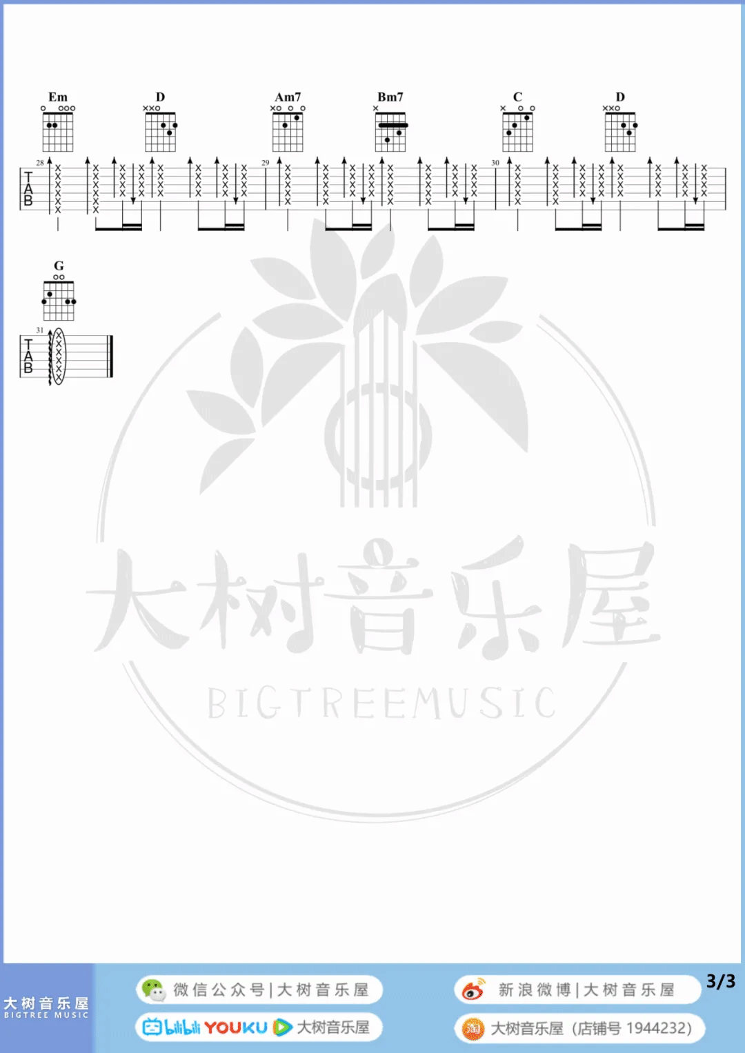 五月天/陈绮贞《私奔到月球》吉他谱_G调指法_吉他弹唱视频教学-图3