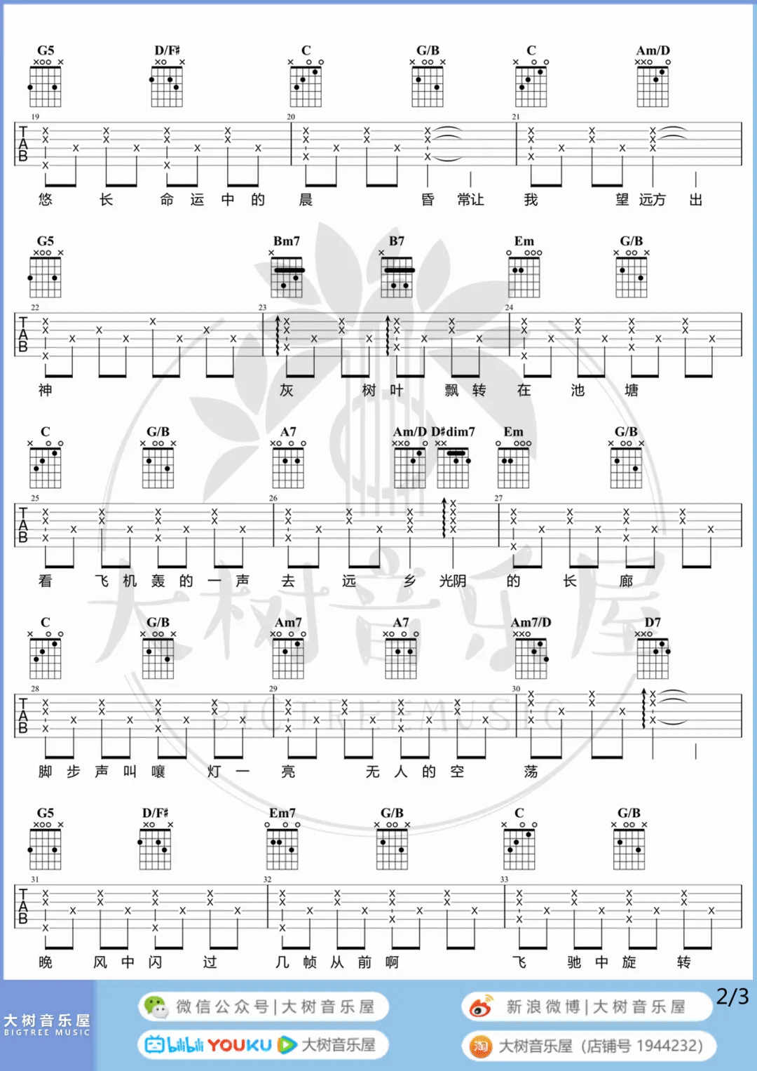 莫文蔚《这世界那么多人》吉他谱_G调吉他谱_吉他弹唱视频教学-图2