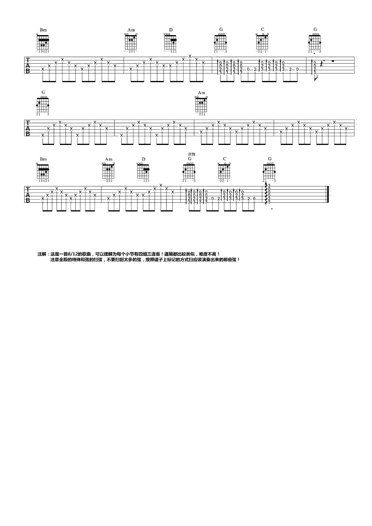 布衣乐队《我爱你亲爱的姑娘》吉他谱_G调吉他谱_吉他弹唱视频教学-图3