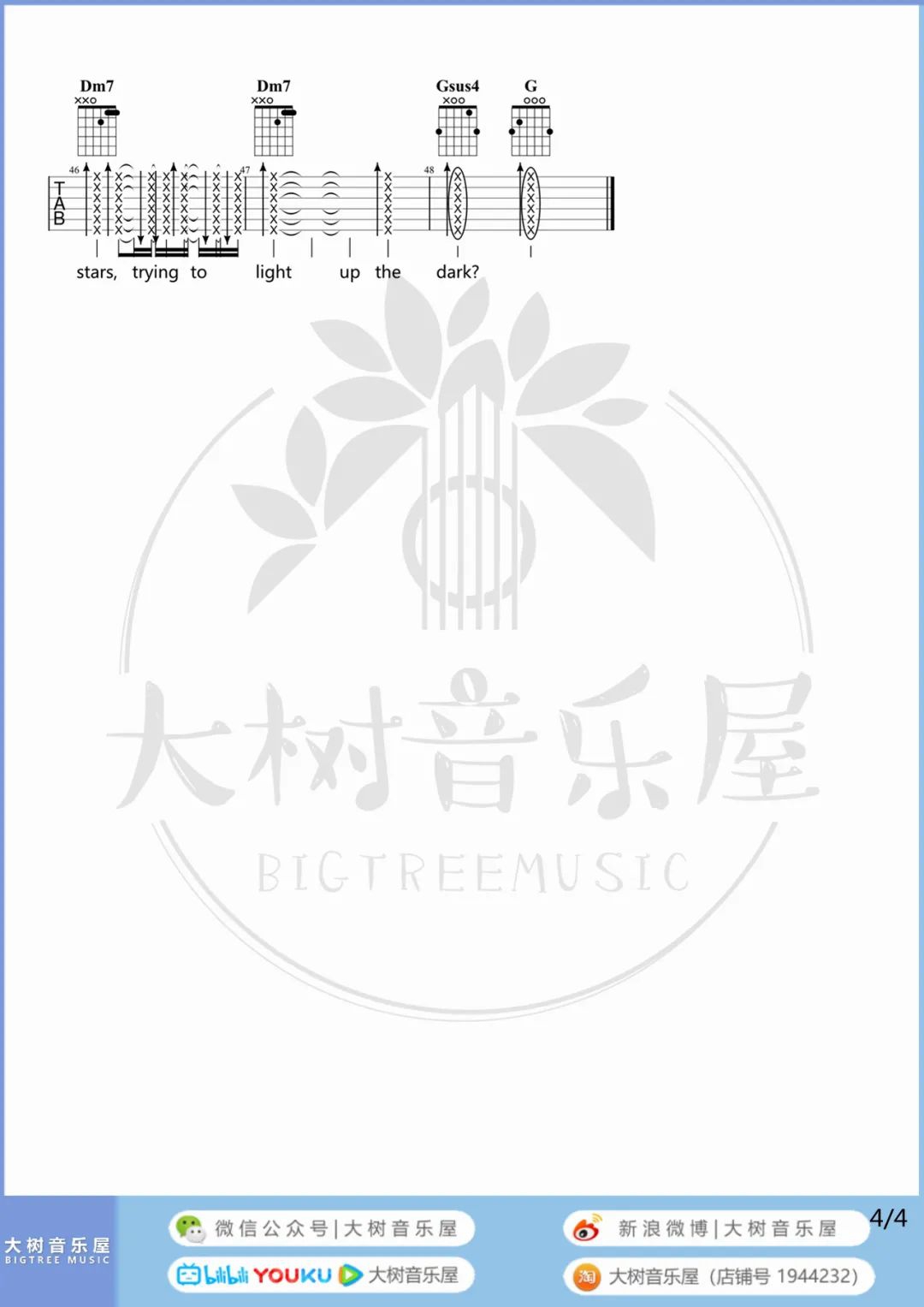 Keira Knightley《Lost Stars》吉他谱_C调吉他谱_吉他弹唱视频教学-图4