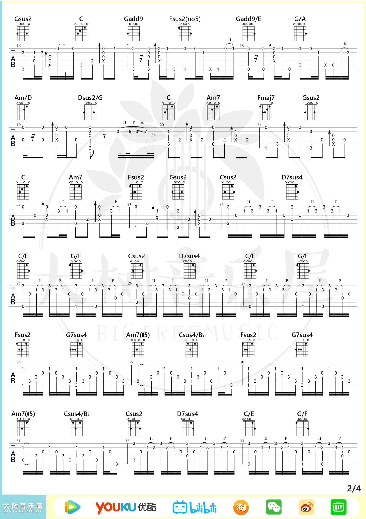 久石让《菊次郎的夏天》指弹吉他谱_Summer吉他谱_指弹吉他教学-图2