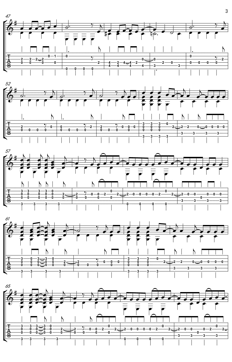 RADWIMPS《前前前世》指弹吉他谱_原版指弹谱_吉他指弹教学-图3