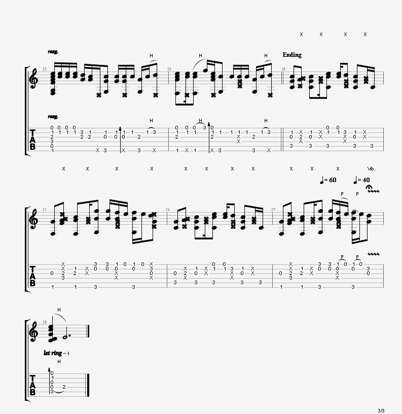 改编版独奏谱《巴啦啦小魔仙》指弹吉他谱_吉他指弹教学-图3