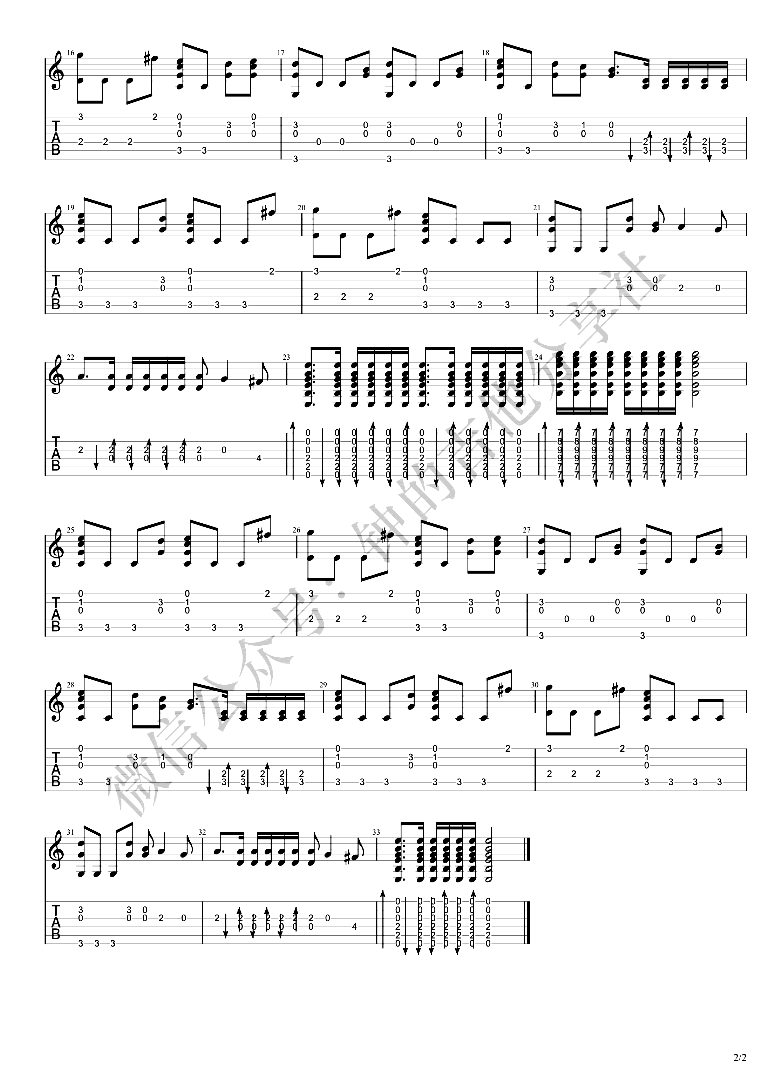 Soler《风的季节》指弹吉他谱_原版指弹谱_吉他指弹教学-图2