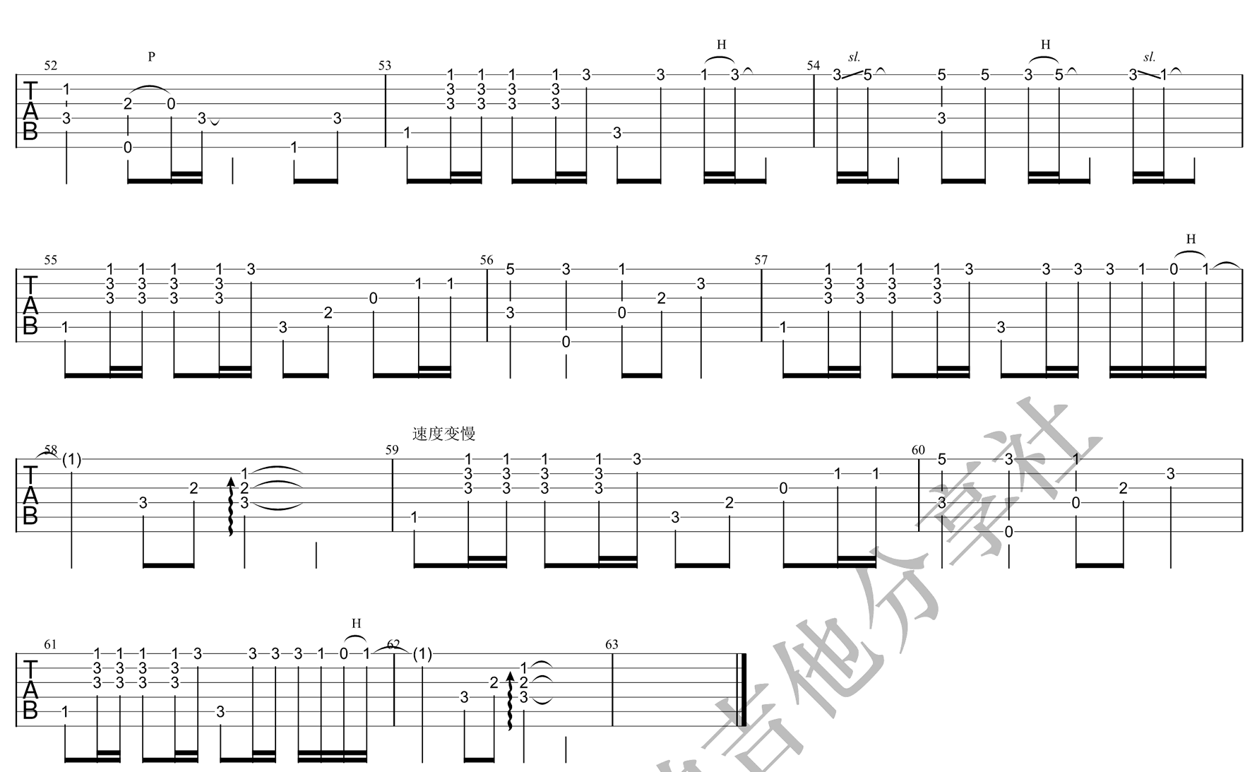Beyond《海阔天空》指弹吉他谱_原版指弹谱_吉他指弹教学-图3