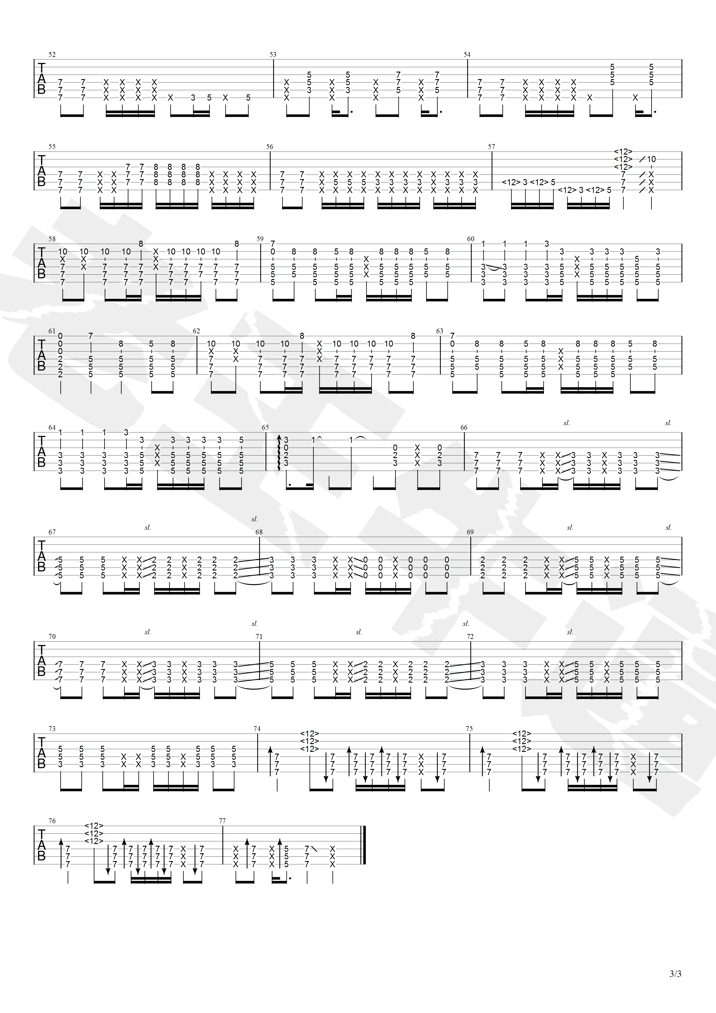 Rage Your Dream指弹谱_M.O.V.E_原版指弹谱_吉他指弹教学-图3