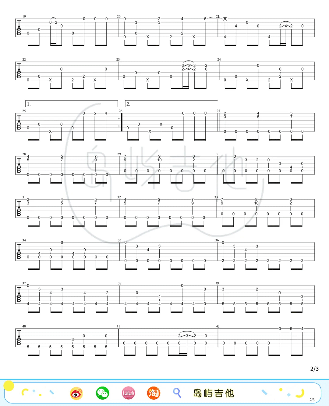 Time Travel指弹谱_岸部真明_原版指弹谱_吉他指弹教学-图2