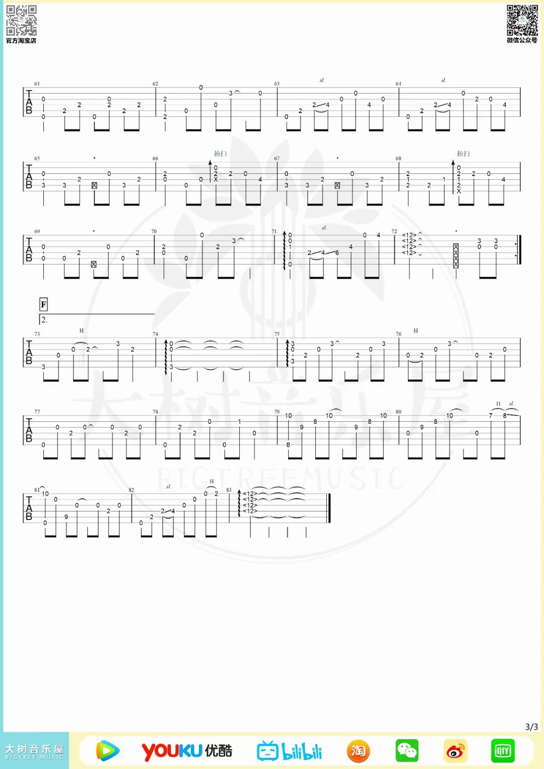 The Truth That You Leave指弹谱_高志豪_独奏谱_吉他指弹教学-图3