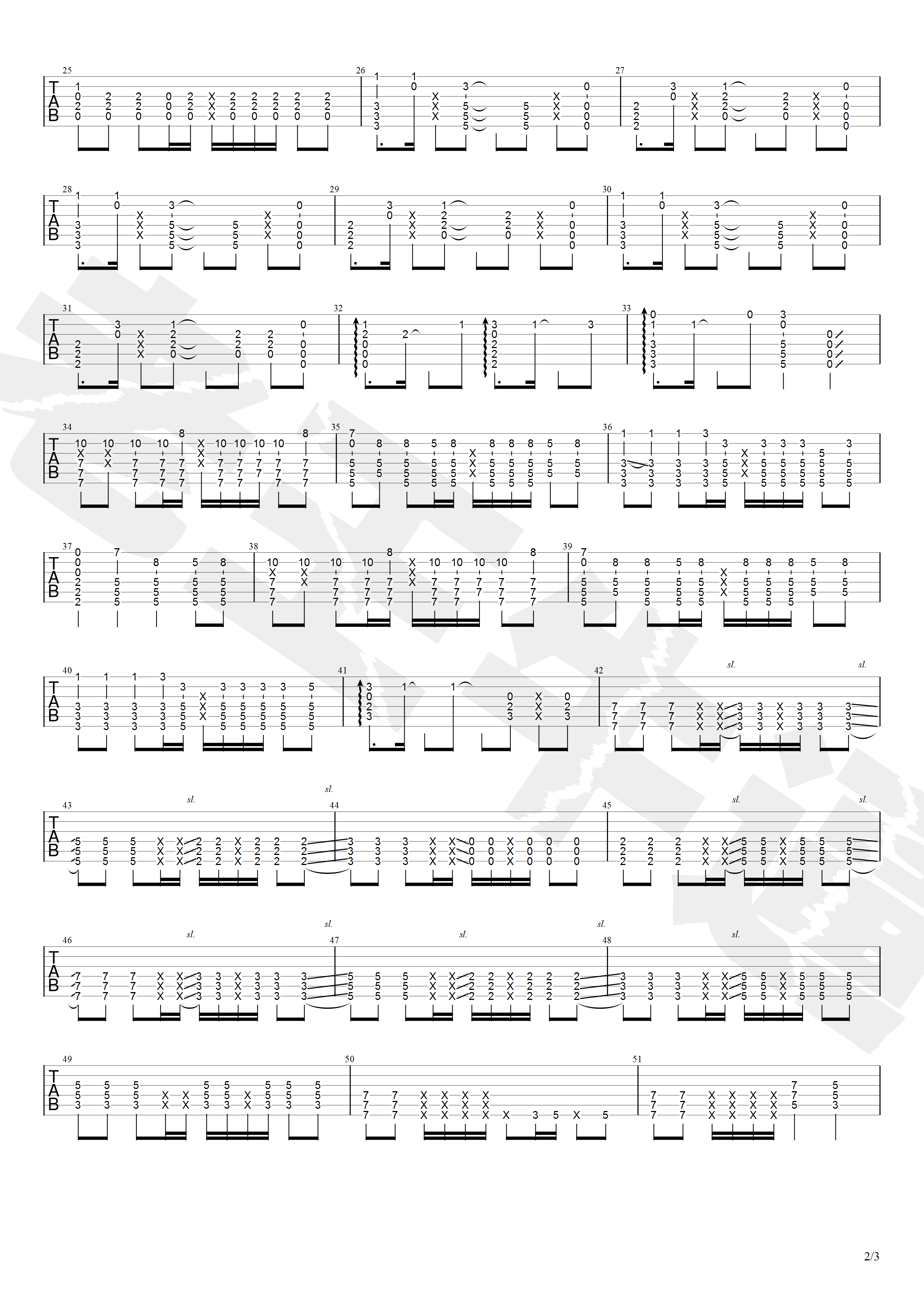 Rage Your Dream指弹谱_M.O.V.E_原版指弹谱_吉他指弹教学-图2
