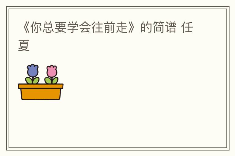 《你总要学会往前走》的简谱 任夏