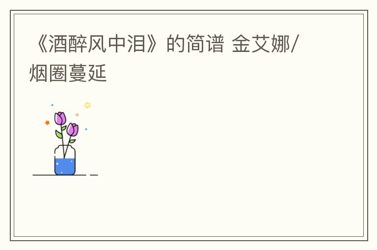 《酒醉风中泪》的简谱 金艾娜/烟圈蔓延