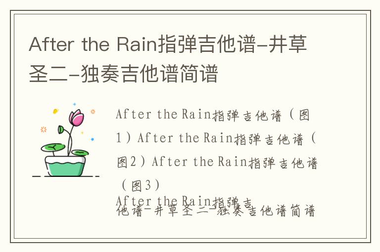 After the Rain指弹吉他谱-井草圣二-独奏吉他谱简谱