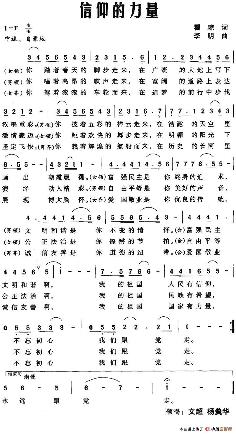 [简谱] 信仰的力量