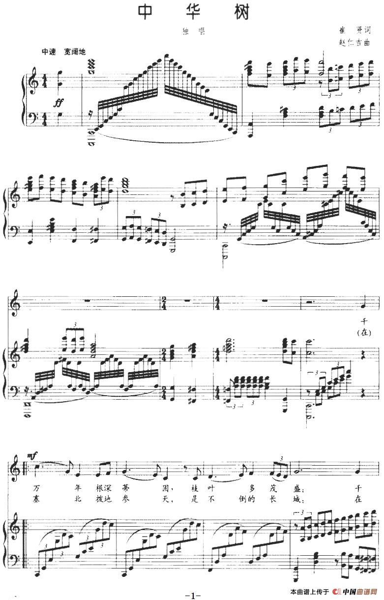 [简谱] 中华树