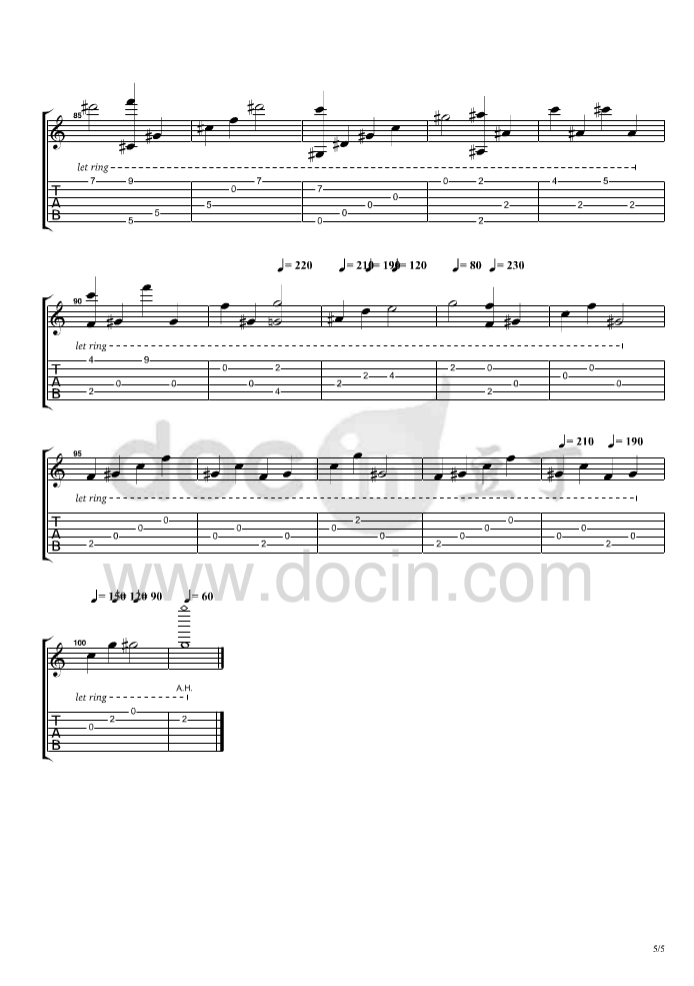 曲锦楠《霞光》吉他谱 C调-豆丁网