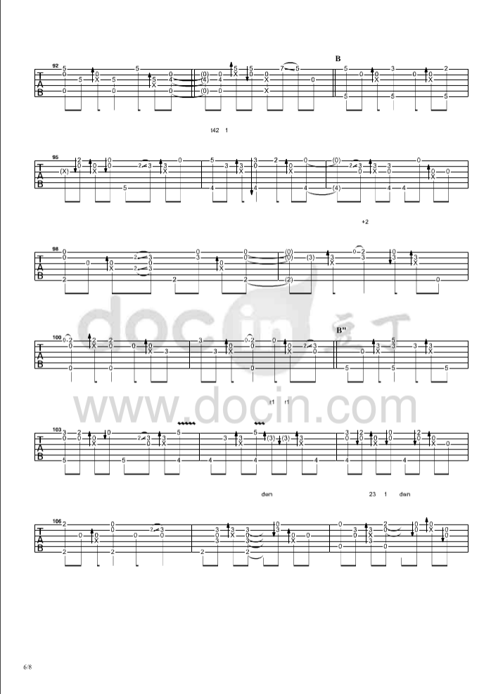 郑成河《for you》吉他谱-D调-豆丁网