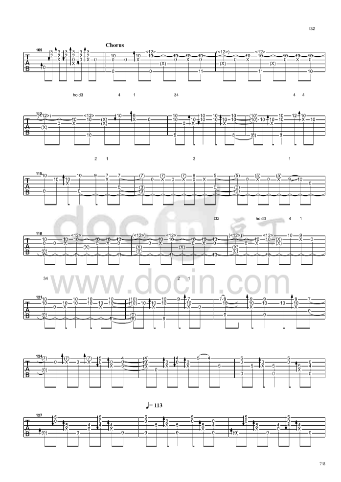 郑成河《for you》吉他谱-D调-豆丁网