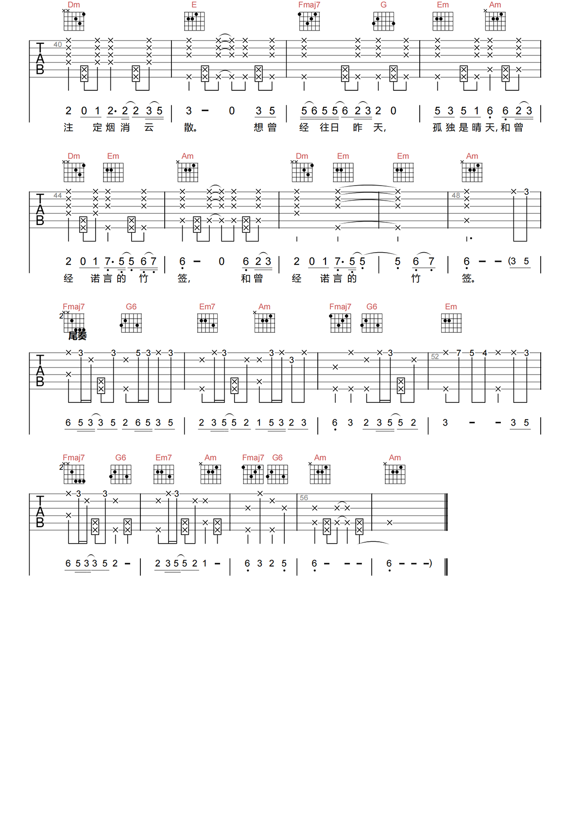 帝都吉他谱-萌萌哒天团-帝都C调吉他谱-原版弹唱谱简谱