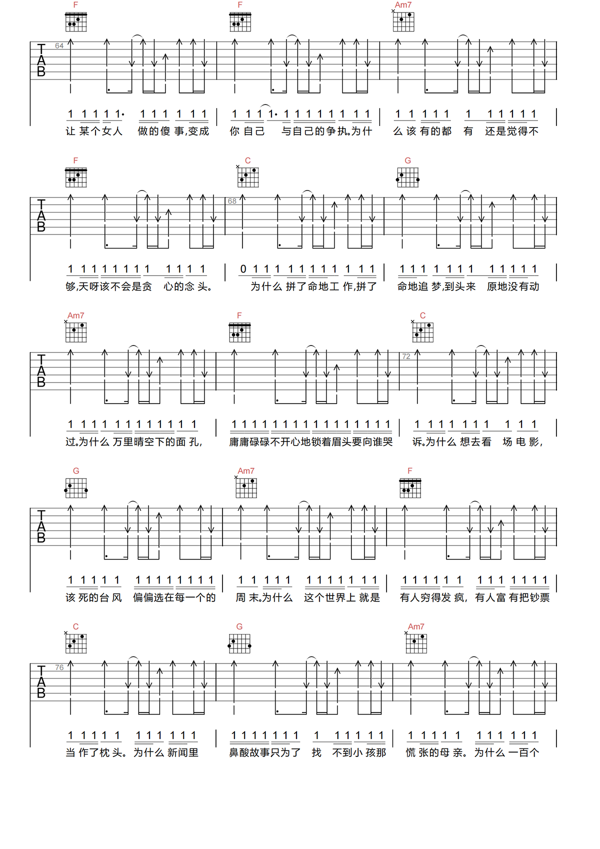 亡命之徒吉他谱-纵贯线-亡命之徒C调原版吉他谱简谱