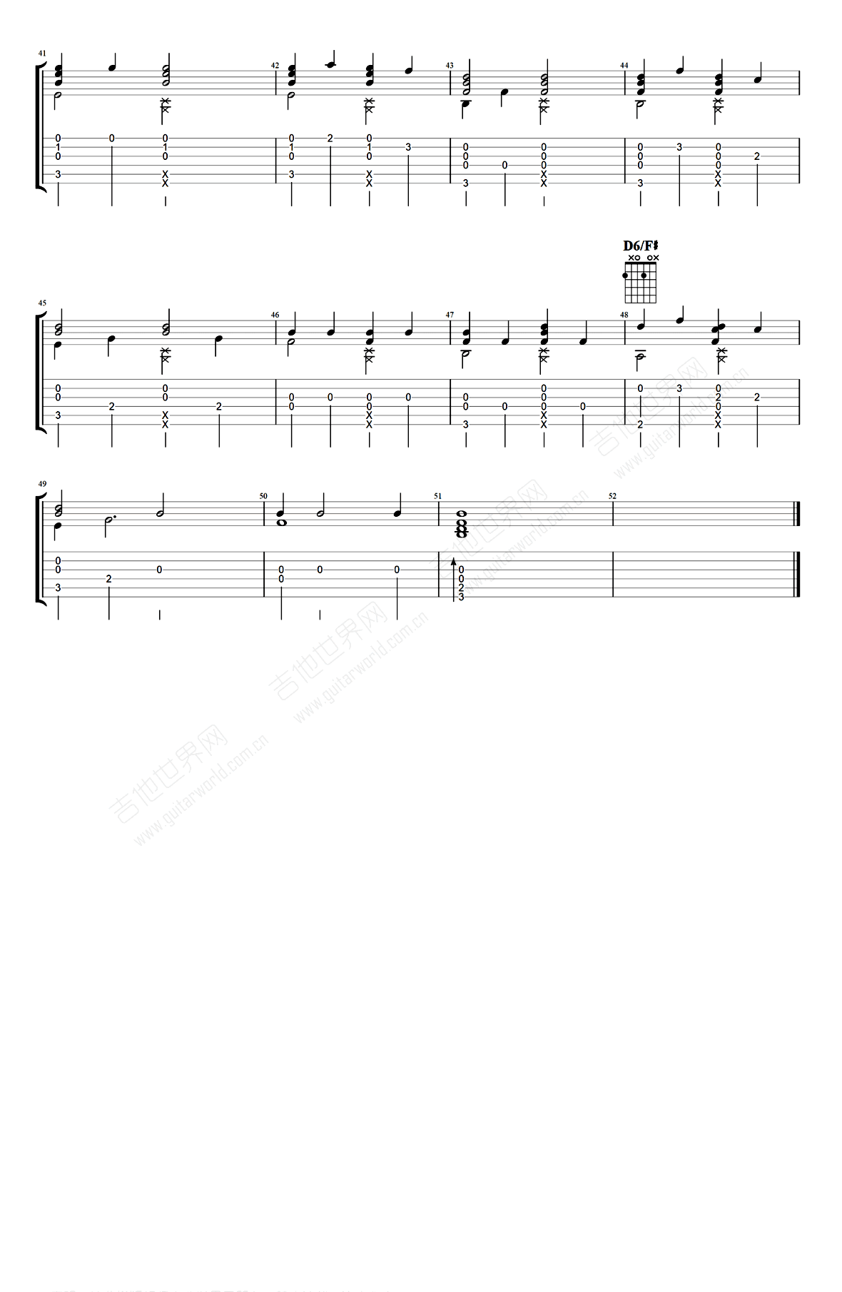 Dancing With Your Ghost指弹吉他谱-Sasha Sloan-独奏吉他谱简谱