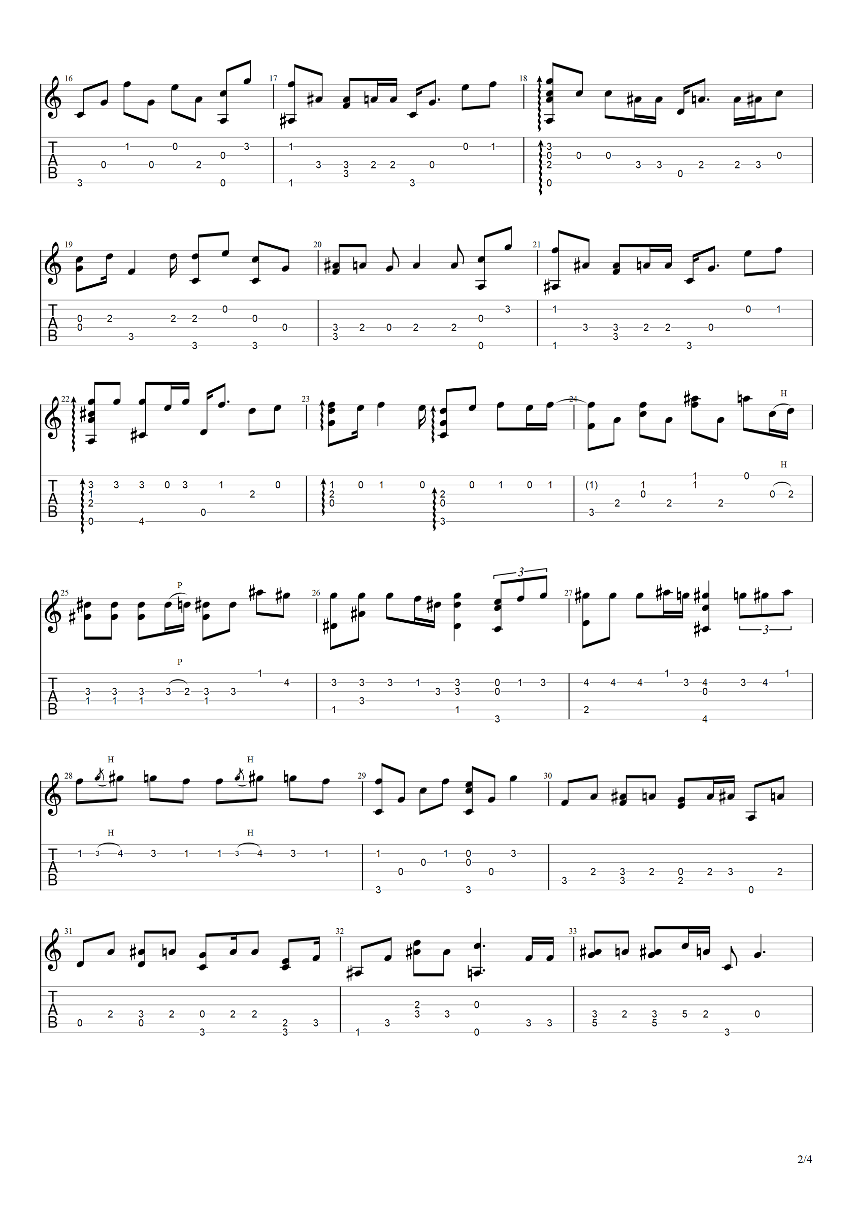 搁浅吉他谱-周杰伦《搁浅》指弹独奏吉他谱简谱