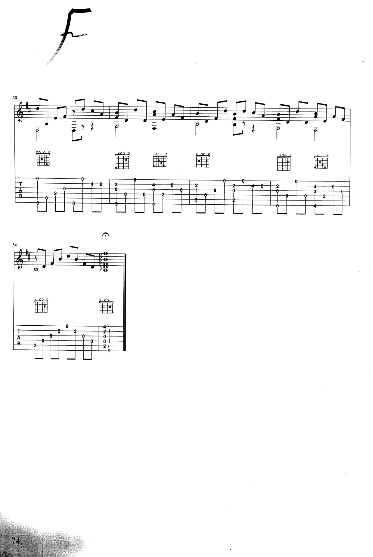 奇迹的山吉他谱-岸部真明-奇迹的山指弹独奏吉他谱简谱