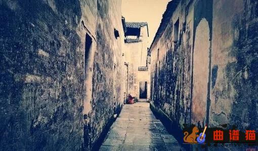 老街吉他谱 李荣浩 怀念也许只是那时某个夕阳下的老街简谱