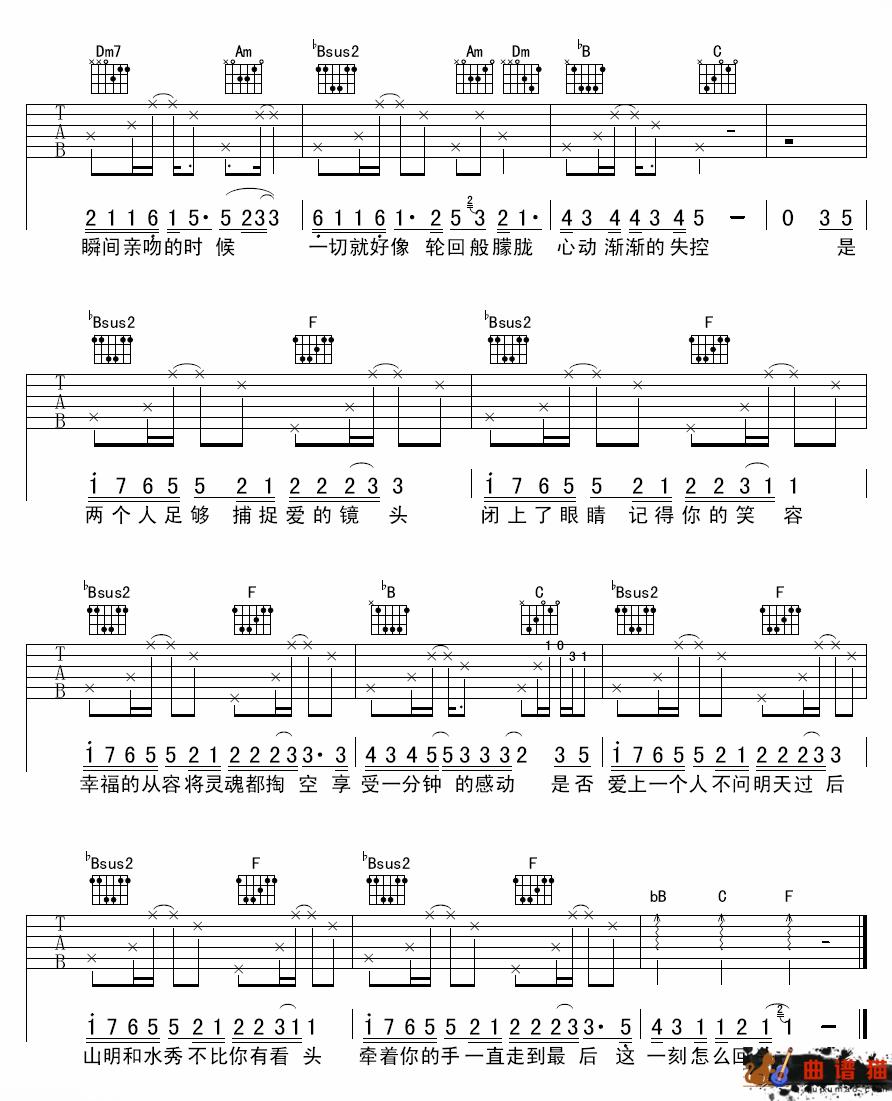 明天过后吉他谱 张杰-是否爱上一个人不问明天过后  山明和水秀不比你有看头简谱
