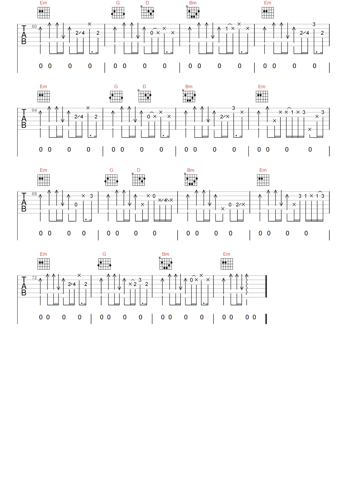 坚强的理由吉他谱-角度乐队-G调原版吉他谱-图4
