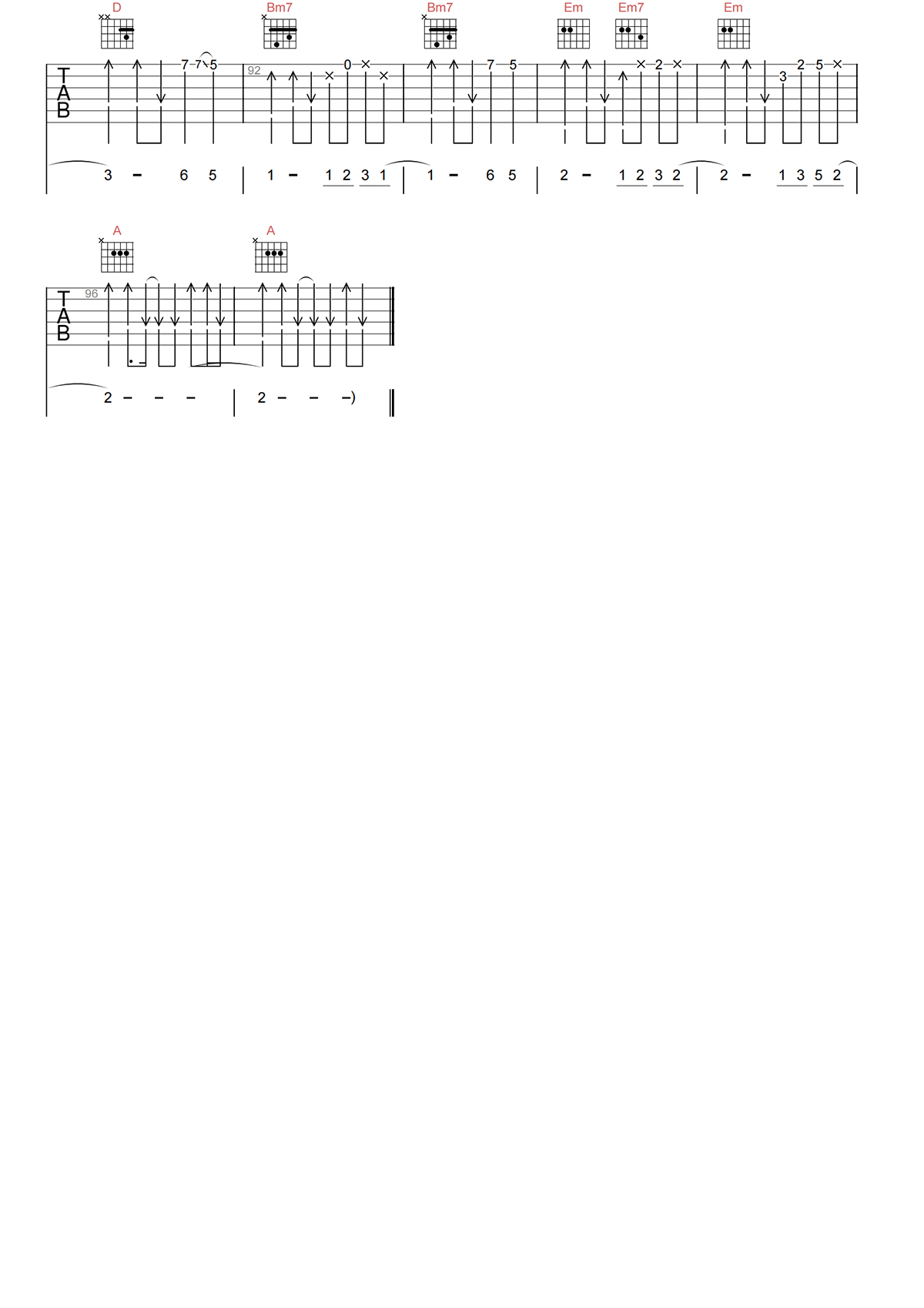 寻水的鱼吉他谱-许飞-D调原版吉他谱-高清弹唱谱简谱