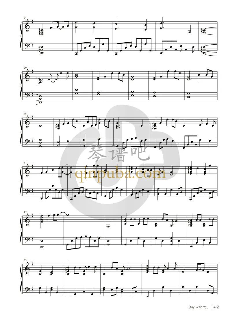 Stay With You-吉他谱简谱