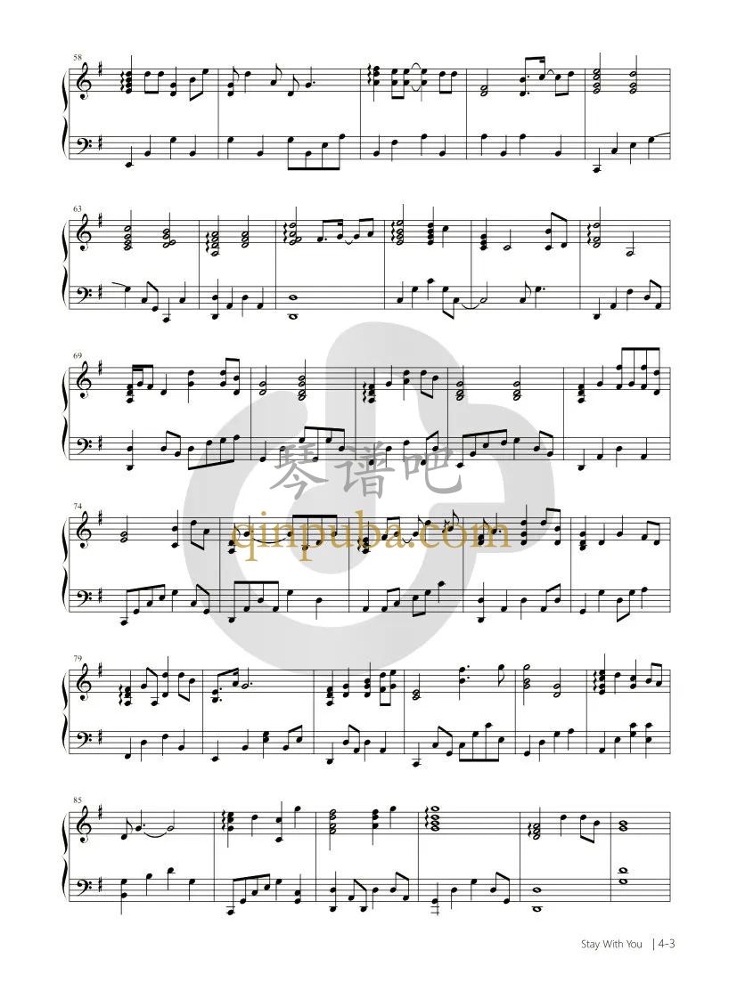 Stay With You-吉他谱简谱