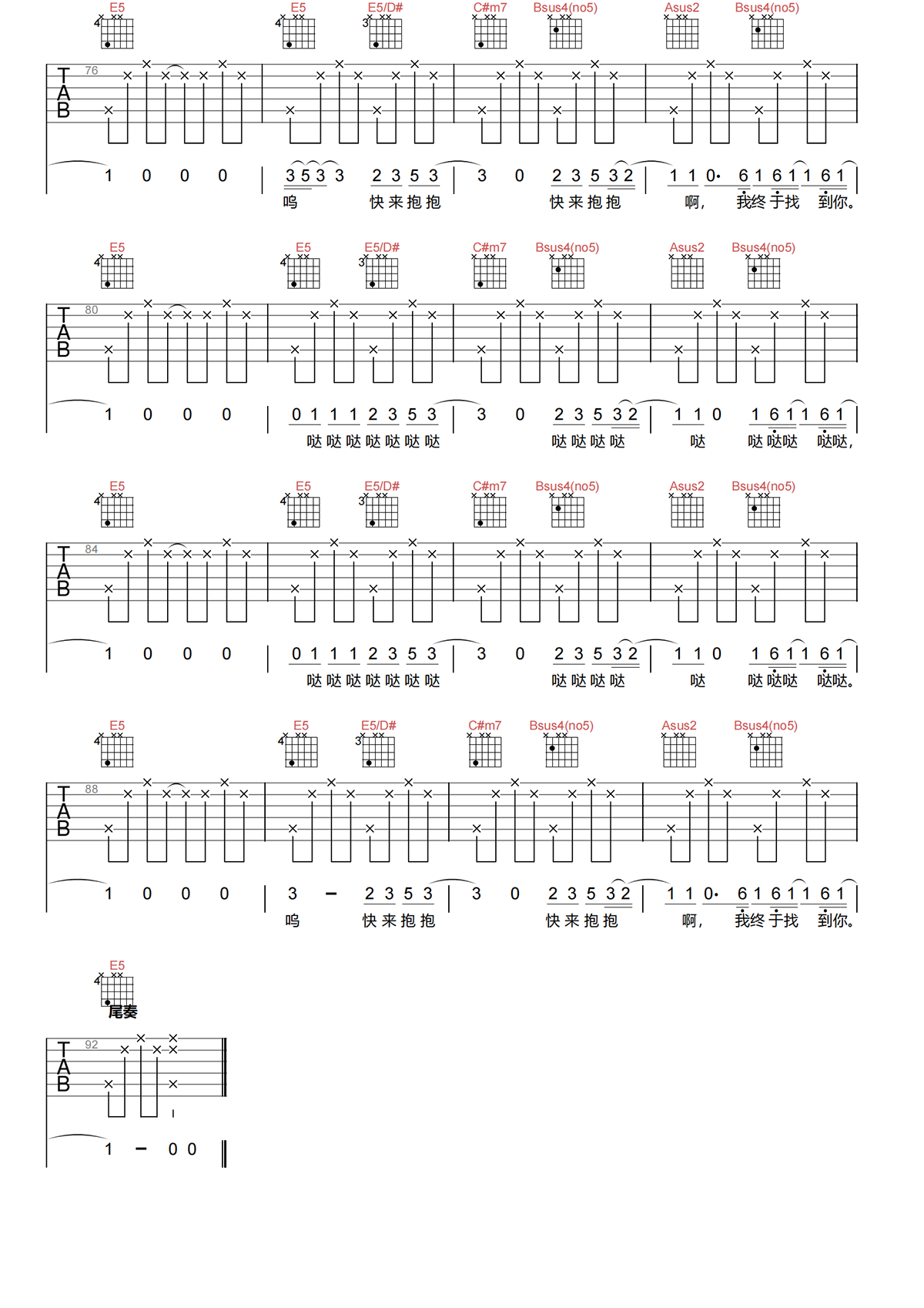 《我记得》吉他谱-赵雷-E调优化原版吉他谱 《我记得》吉他谱-赵雷-E调优化原版吉他谱