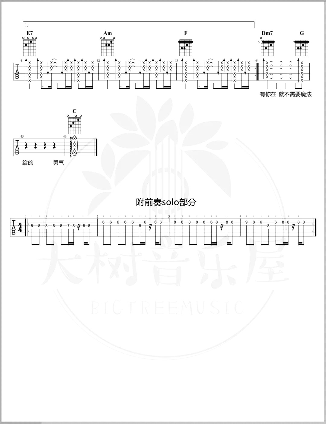 给你一瓶魔法药水吉他谱-告五人-C调超还原版-吉他演示教学简谱
